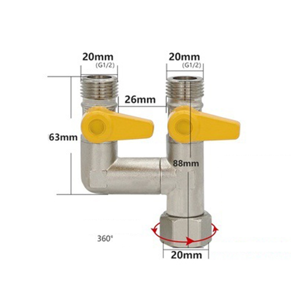 Spoke Nipple Brass - 2/3 Switch Brass Diverter Valve 1/2