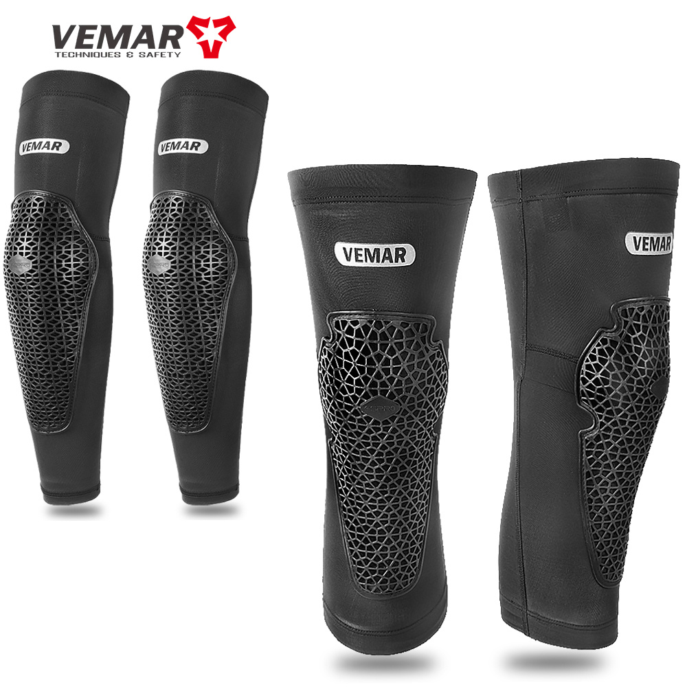Mountain Biking Knee And Elbow Pads - VEMAR Summer Motorcycle Knee Pads Riding