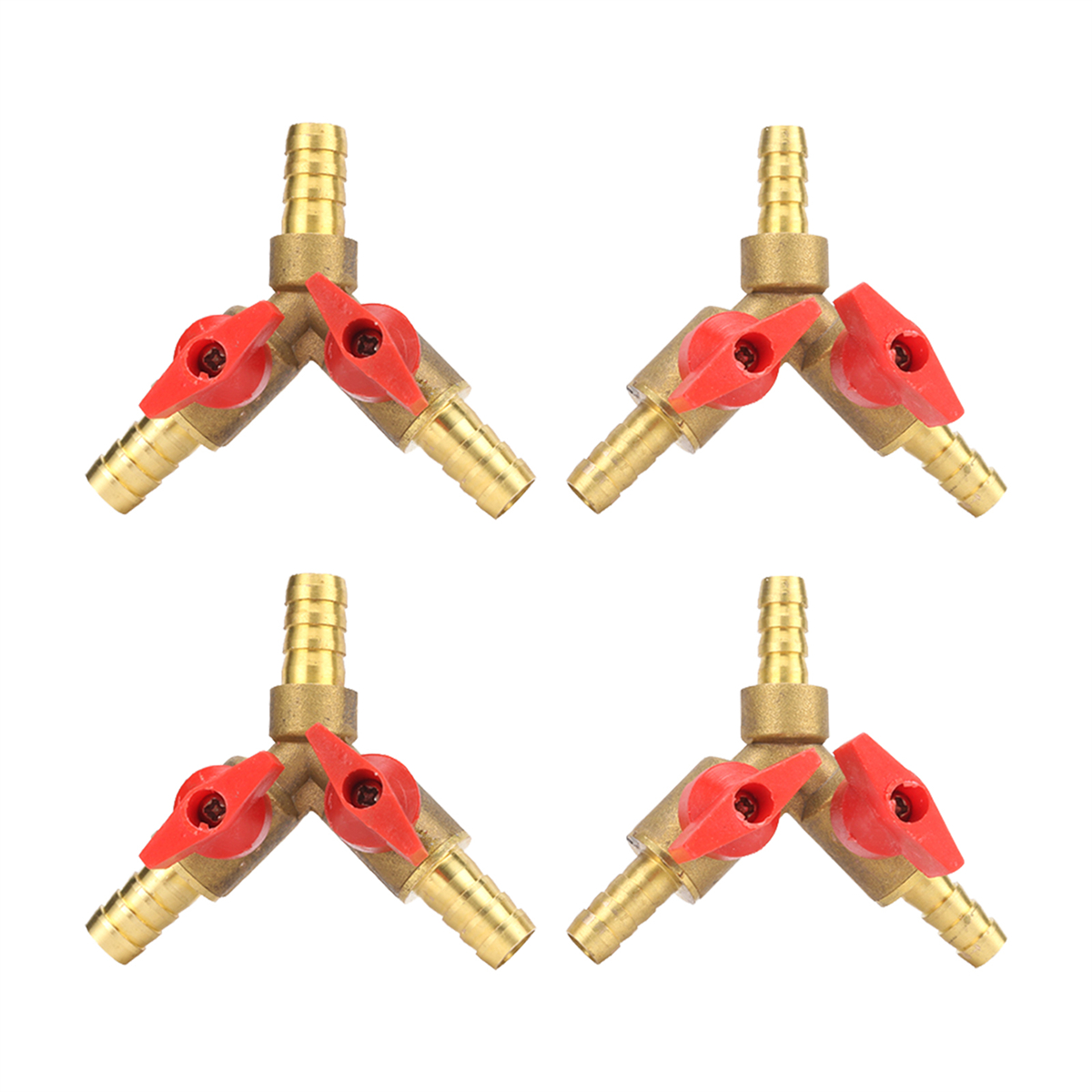 Spoke Nipple Brass - 8mm 10mm Barbed 3-Way Brass Ball
