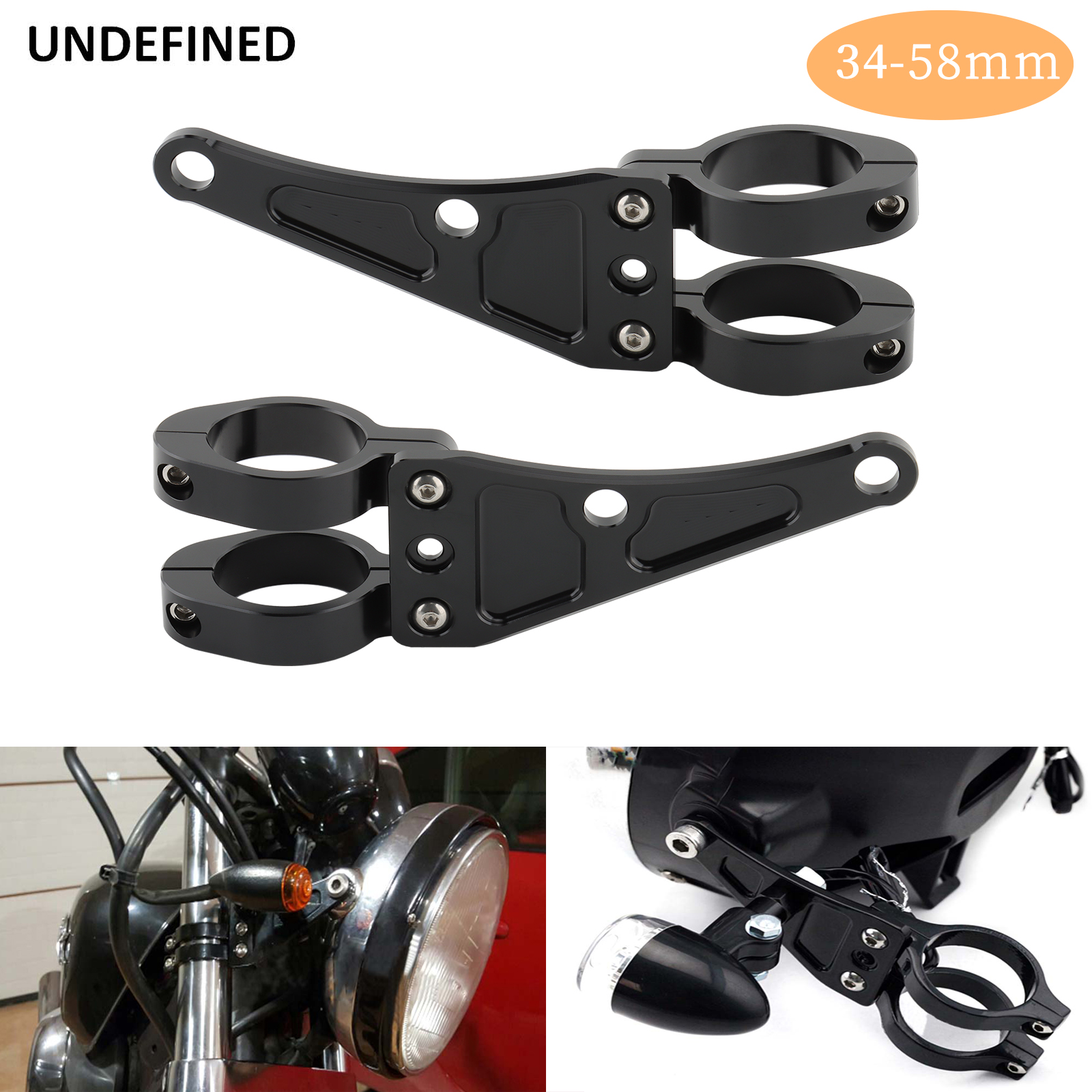 Xtreme Mountain Biking - 33mm-58mm Headlight Bracket Mount Clamps Fork
