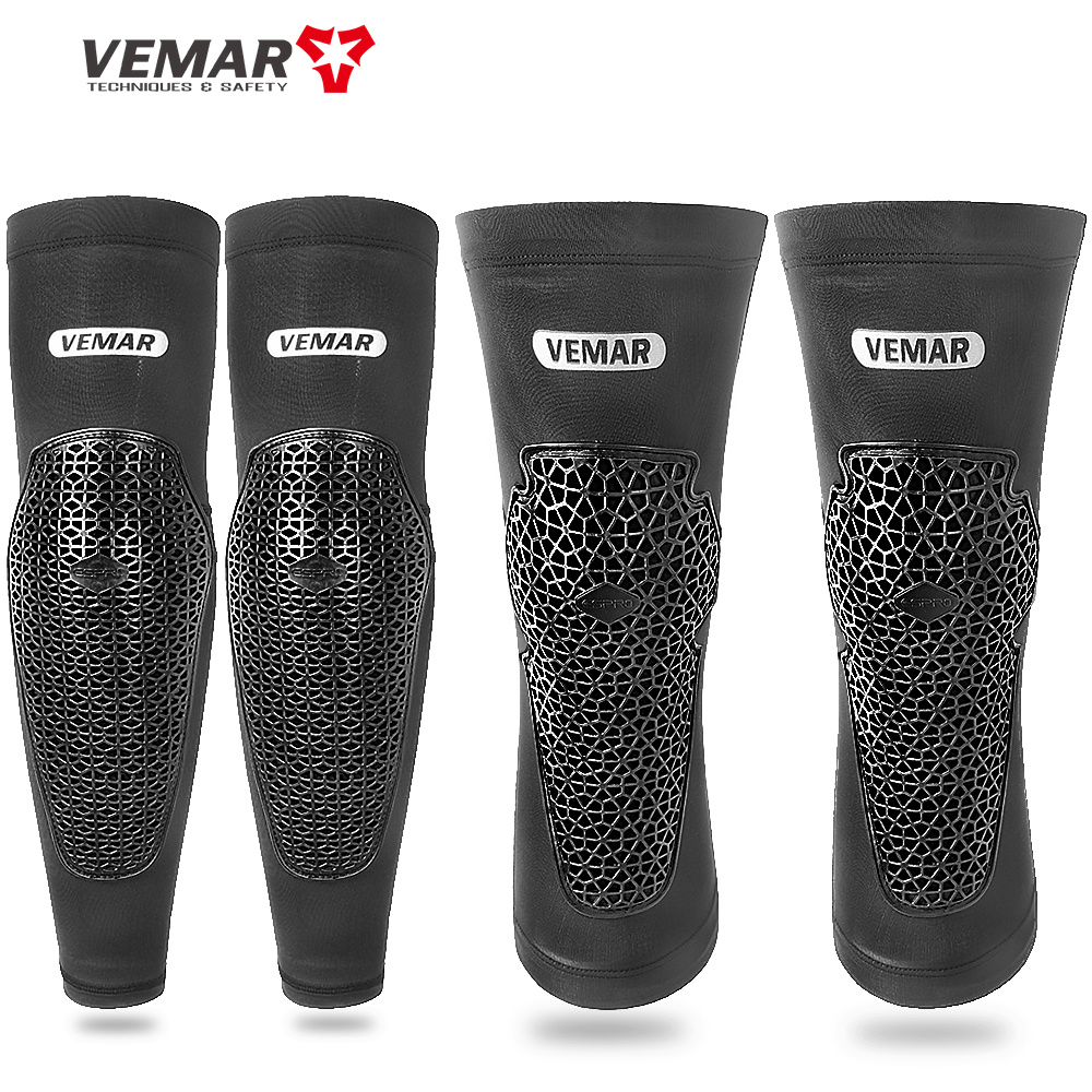 Mountain Biking Knee And Elbow Pads - VEMAR Breathable Anti-fall Motorcycle Knee Elbow
