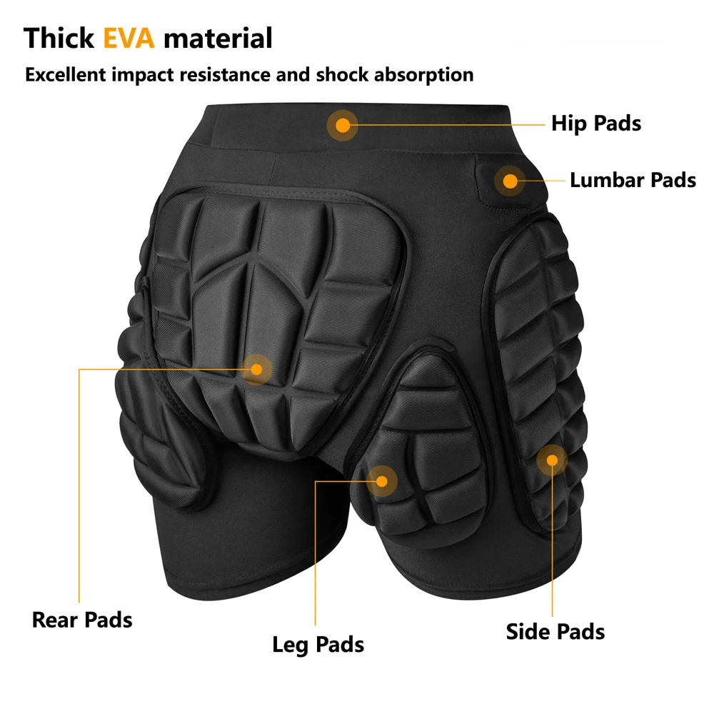 Mountain Biking Knee And Elbow Pads - New Ski Shorts Skating Hip Protector