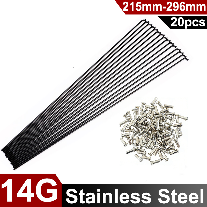 Spoke Nipple Brass - 20Pcs 14G 2.0mm Stainless Steel Bicycle