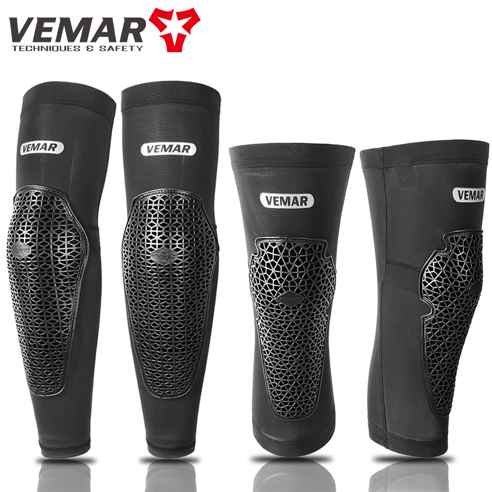 Mountain Biking Knee And Elbow Pads - VEMAR Chilled Anti-fall Motorcycle Knee Elbow