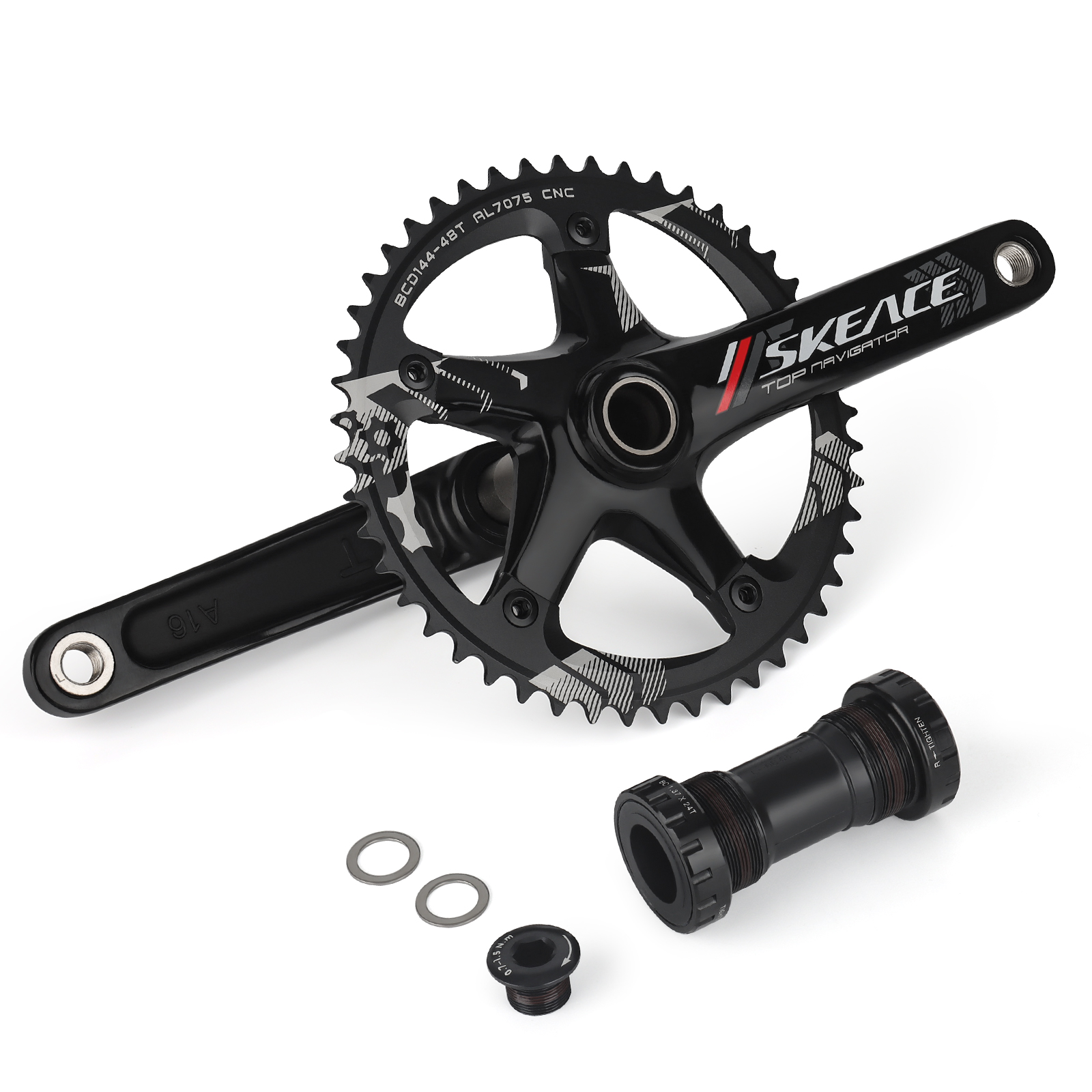 Mountain Biking Track - SKEACE Road Bike Crankset 144BCD 48T