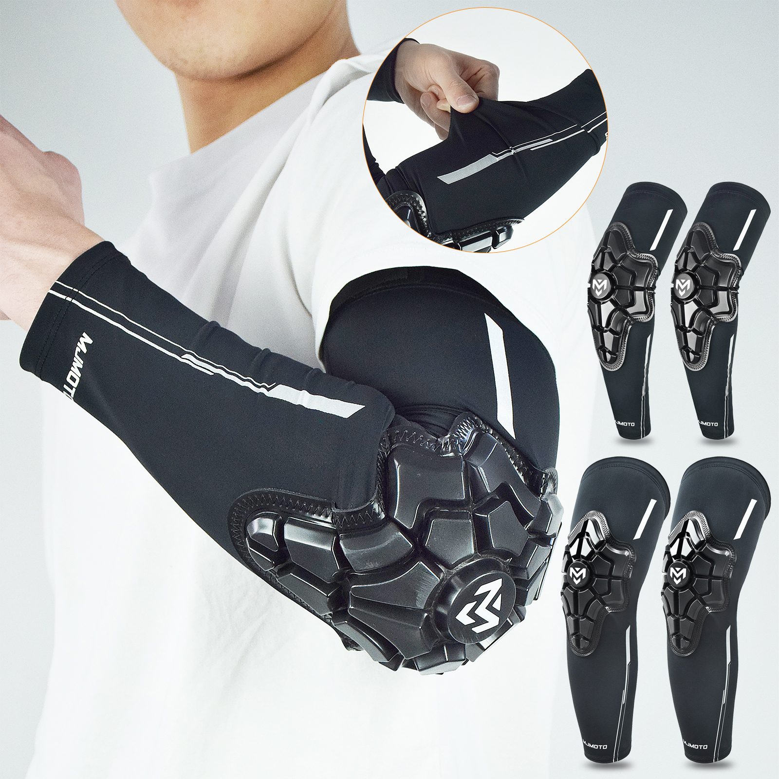 Mountain Biking Knee And Elbow Pads - Summer Ice Silk Motocross Elbow Knee