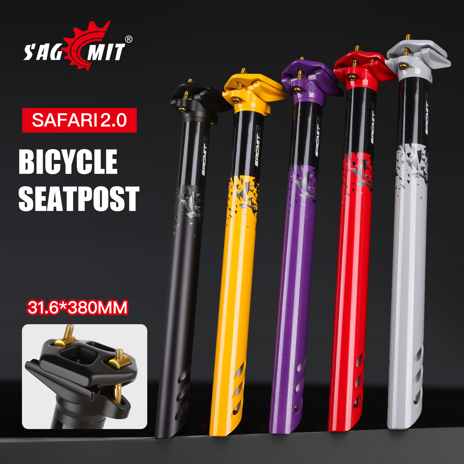 Mountain Biking Track - SAGMIT mountain bike aluminum alloy seat
