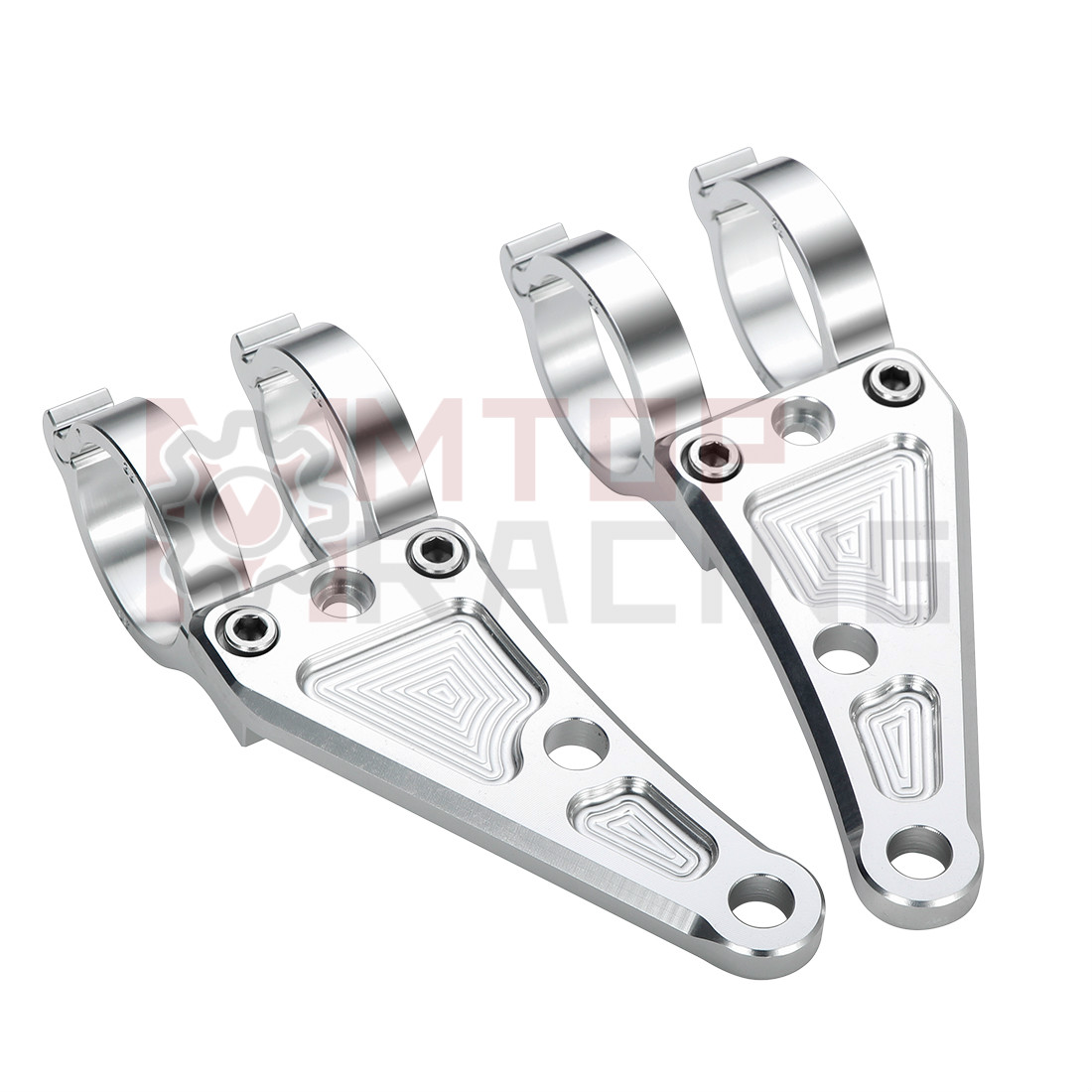 Xtreme Mountain Biking - CNC Motorcycle Headlight Mount Bracket Silver
