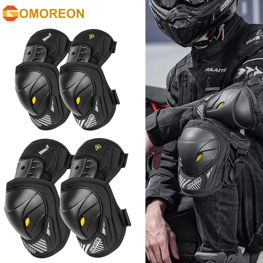 GOMOREON 1Pair Motorcycle Elec – Mountain Biking Knee And Elbow Pads recenzja i cena