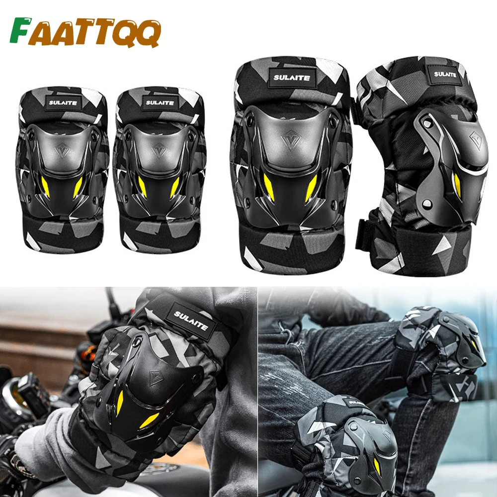 FAATTQQ 1Pair Motorcycle Elect – Mountain Biking Knee And Elbow Pads recenzja i cena