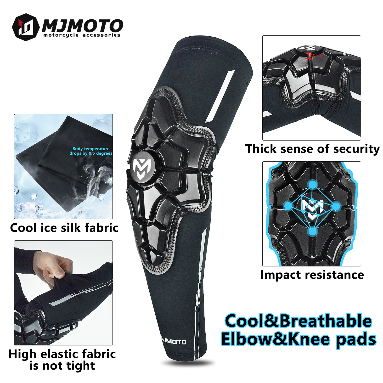 Summer Ice Silk Motocross Elbo – Mountain Biking Knee And Elbow Pads recenzja i cena